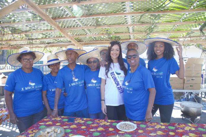 Miss Réunion 2019 et ses dauphines au Pandathlon 2019 à l'Entre-Deux
