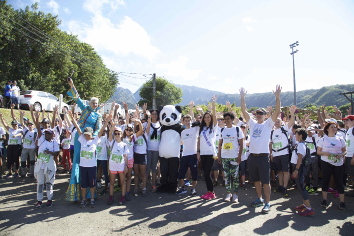 Miss Réunion 2019 et ses dauphines au Pandathlon 2019 à l'Entre-Deux
