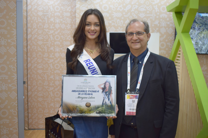 Morgane Lebon, Miss Réunion 2019, et Stéphane Fouassin, président de l'IRT Morgane Lebon, Miss Réunion 2019, et Stéphane Fouassin, président de l'IRT