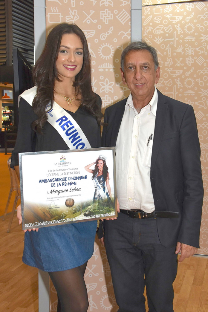 Morgane Lebon et Aziz Patel, délégué Miss France pour La Réunion Morgane Lebon et Aziz Patel, délégué Miss France pour La Réunion