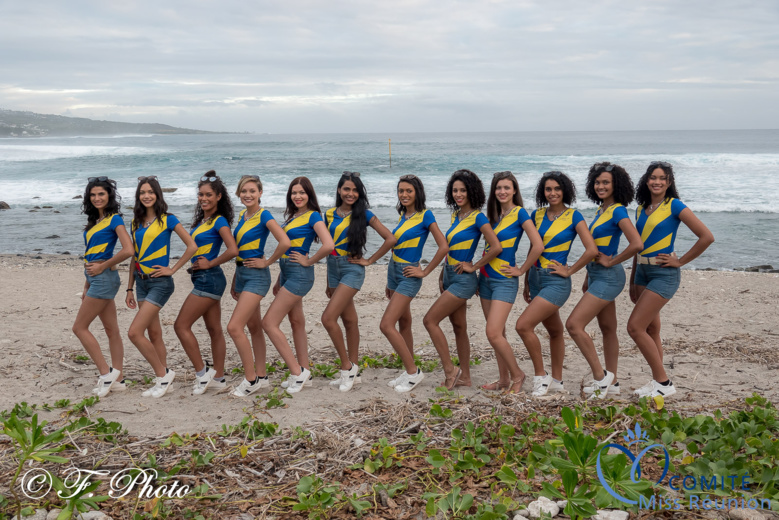 Des candidates aux couleurs de La Réunion, ravies de cette visite...