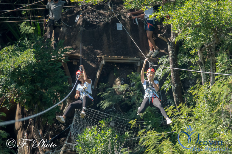 Séquence accrobranche à Acroroc Parc Aventure pour les candidates 2021