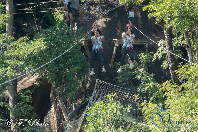 Séquence accrobranche à Acroroc Parc Aventure pour les candidates 2021