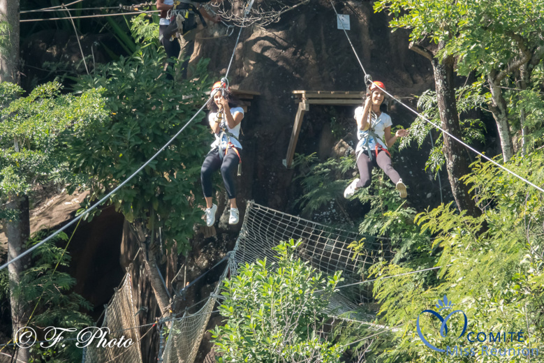 Séquence accrobranche à Acroroc Parc Aventure pour les candidates 2021