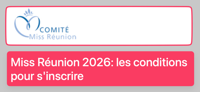 Miss Réunion 2026: les conditions pour s'inscrire