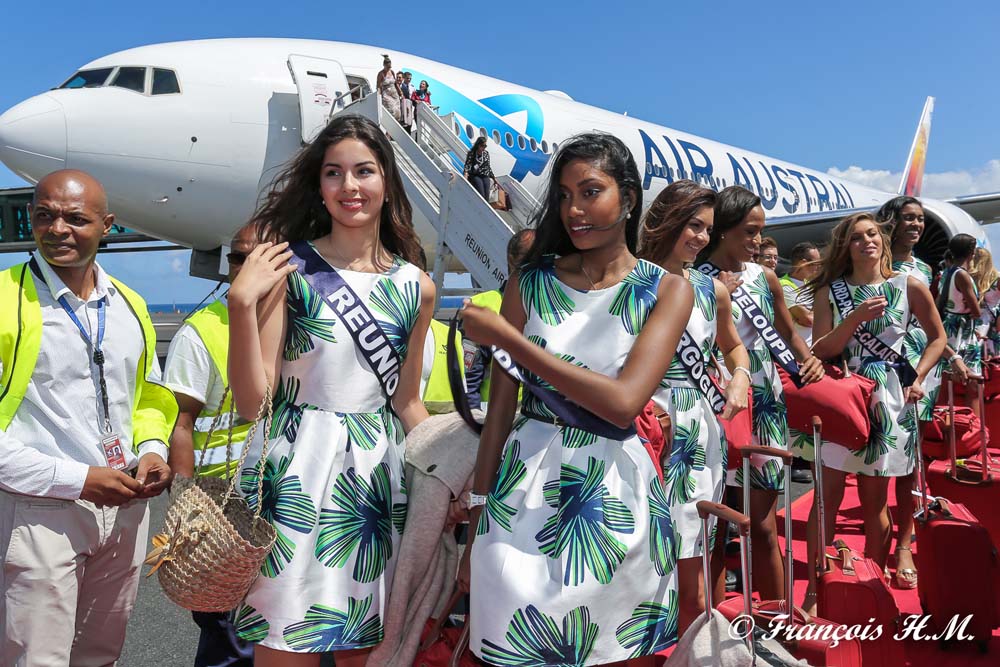 L'arrivée des candidates Miss France 2017 à La Réunion en photos