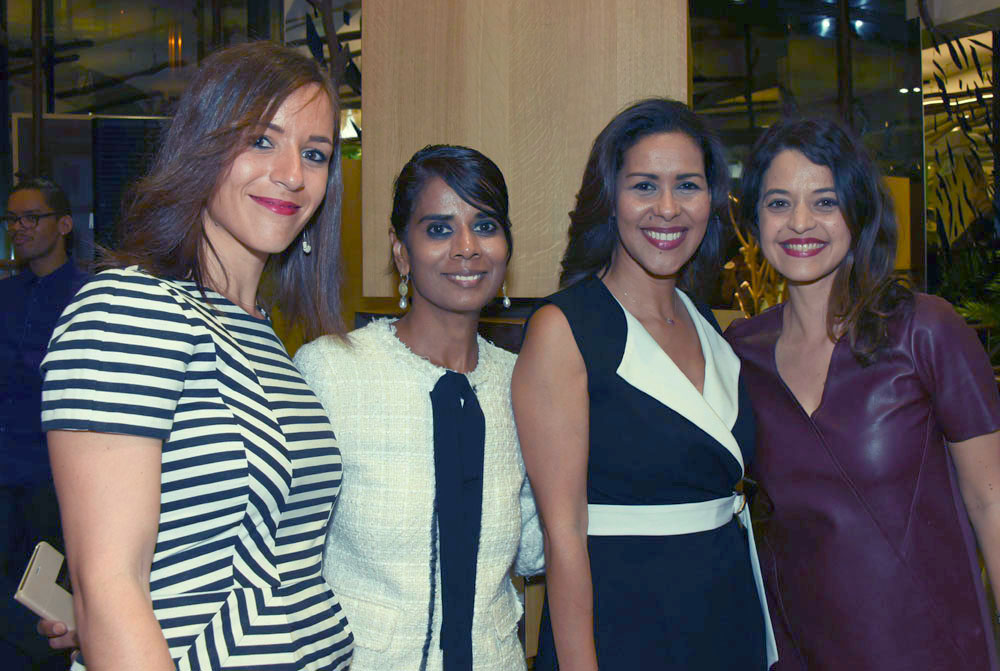 Emmanuelle Nouares d'Air Austral, Marie-Christine Ponamalé de l'Agence 360°, Sophie Gastrin de France Télévisions, et Stéphanie Bégert d'Air Austral