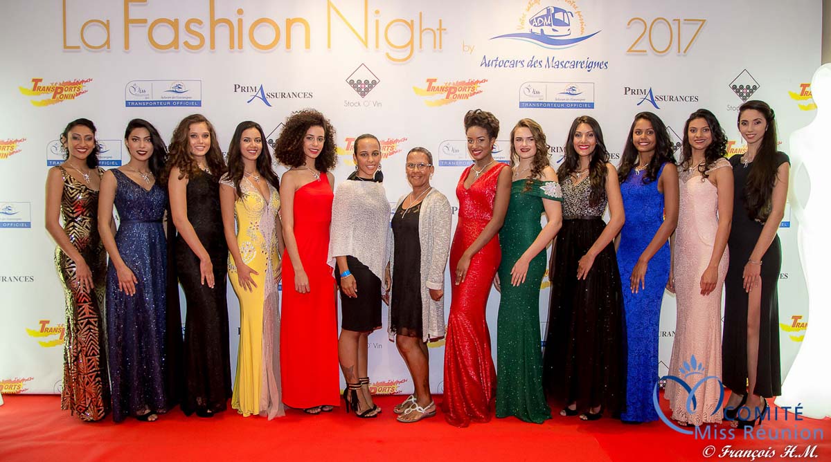 Les candidates Miss Réunion à la Fashion Night 2017