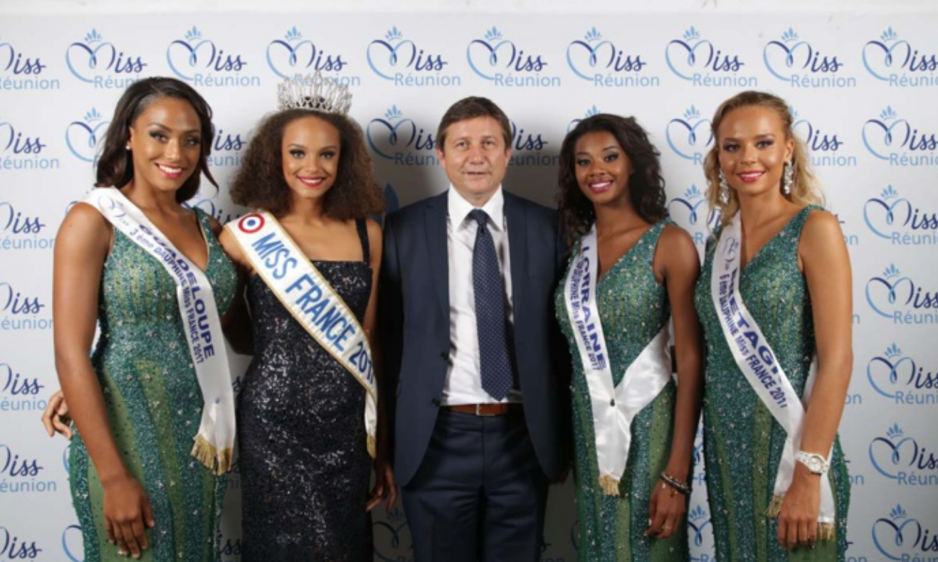 Thierry Désert avec Miss France et ses dauphines