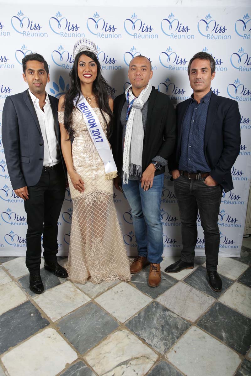 Réchad Patel, avocat, Miss Réunion, Sébastien Roset, juriste-assistant au Tribunal de Grande Instance de Saint-Denis, et Mathieu Maisonneuve, professeur de droit public à l’Université Saint-Joseph de Beyrouth
