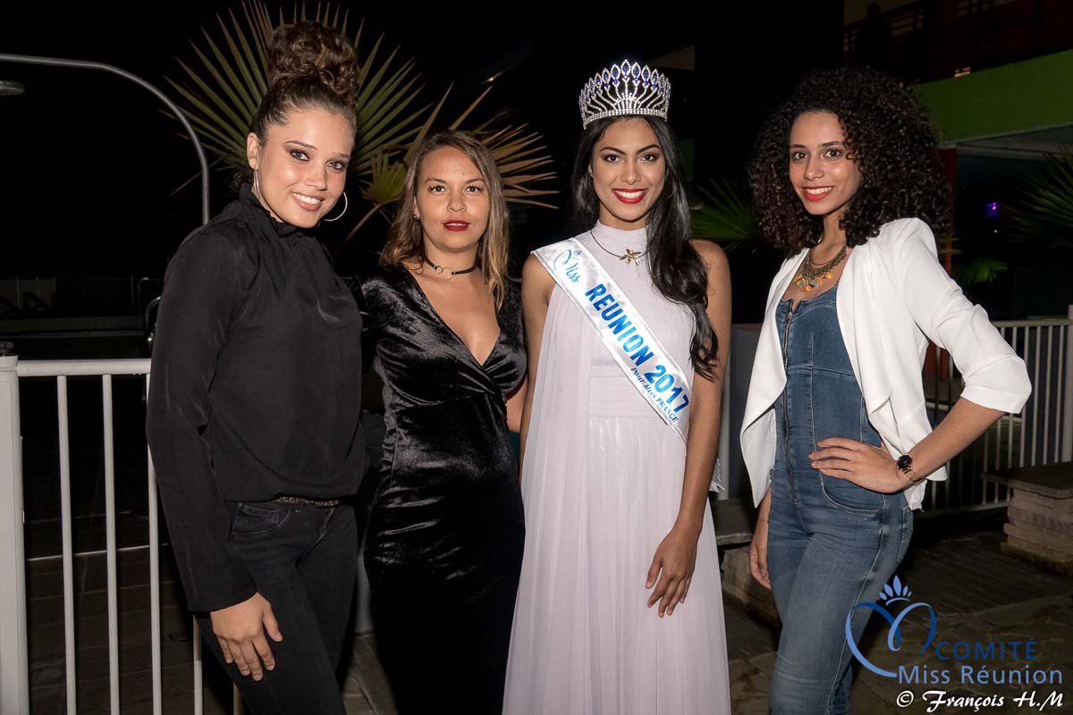 Miss Réunion 2017 et ses dauphines à la soirée Ekwalis