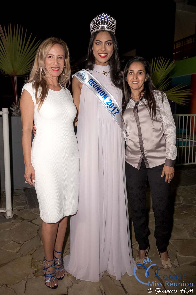 Miss Réunion 2017 et ses dauphines à la soirée Ekwalis