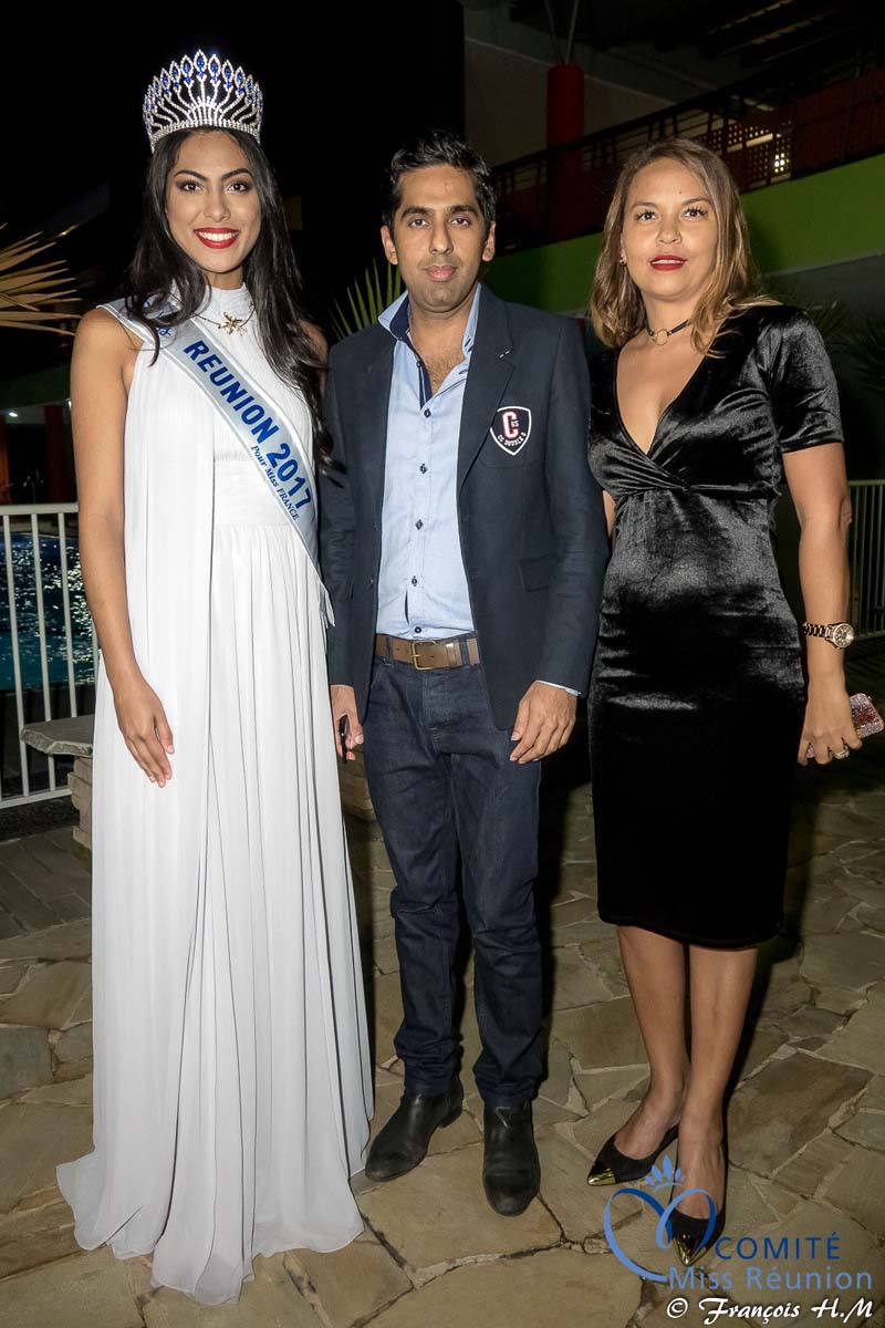 Miss Réunion 2017 et ses dauphines à la soirée Ekwalis