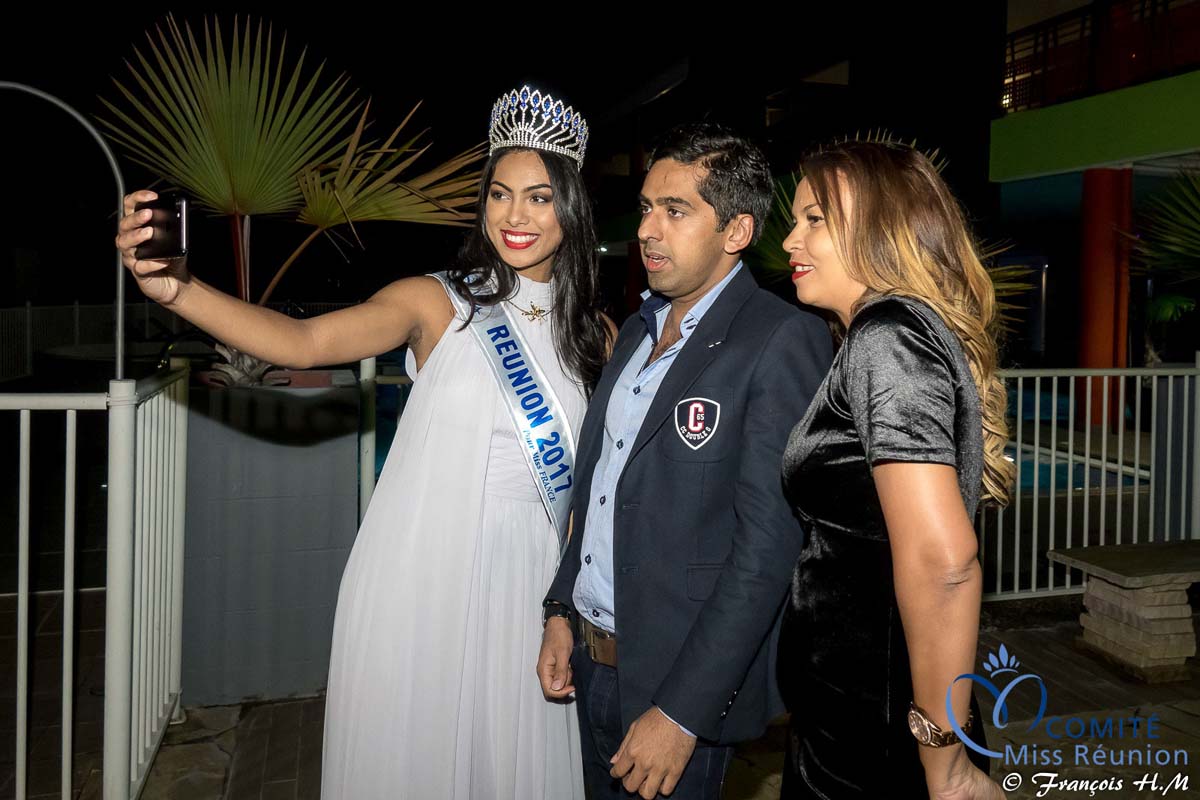 Miss Réunion 2017 et ses dauphines à la soirée Ekwalis