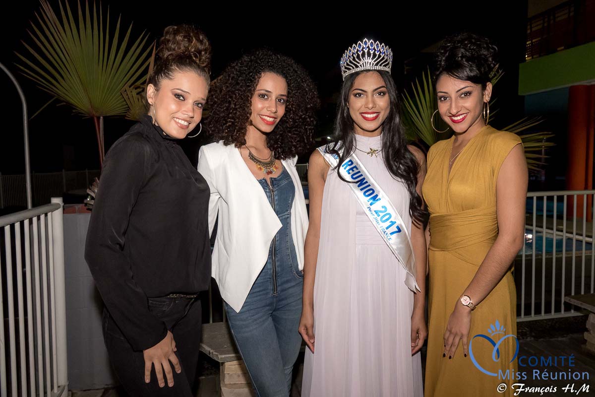 Miss Réunion 2017 et ses dauphines à la soirée Ekwalis