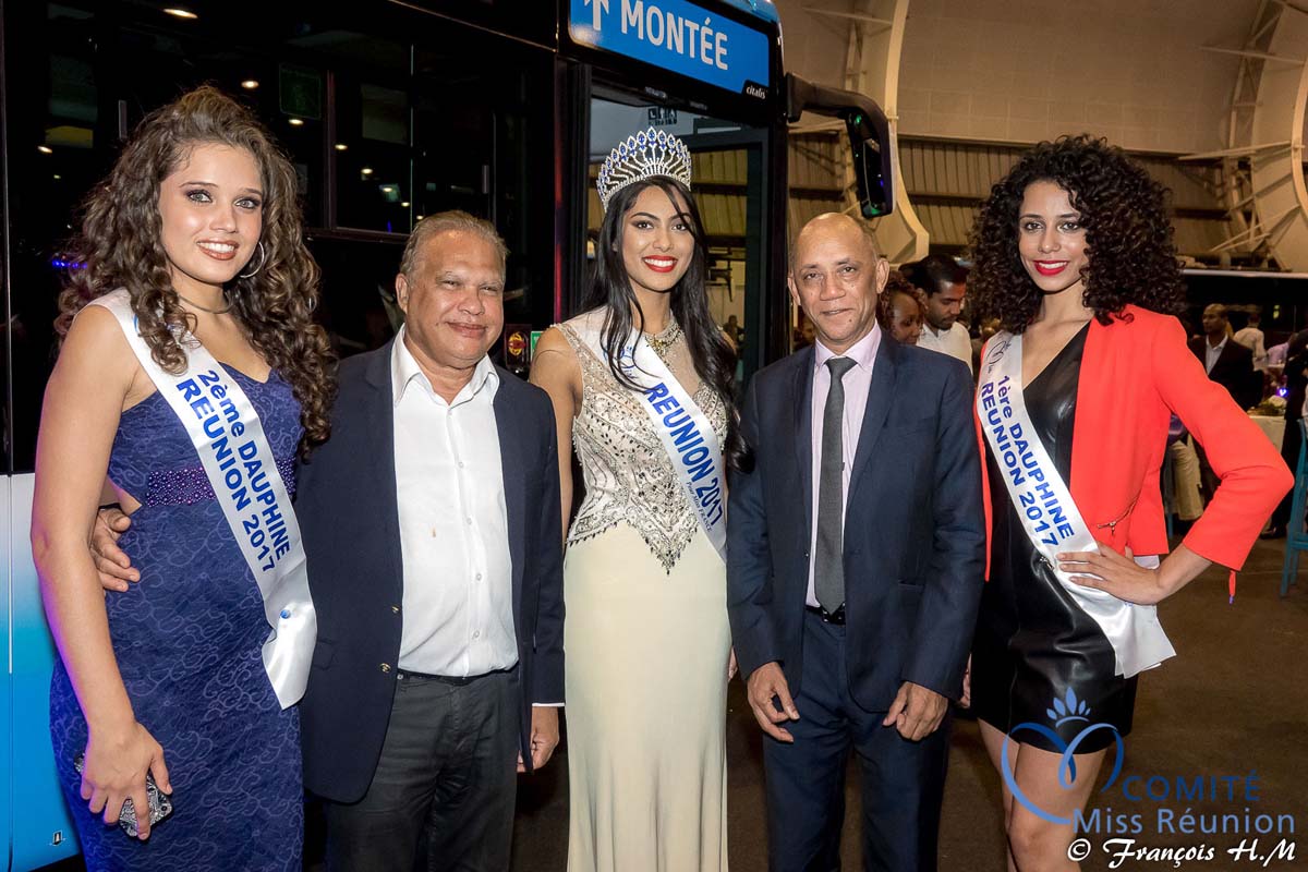 Lina Françoise, Yves Ferrière, adjoint au maire de Sainte-Marie, Audrey Chane Pao Kan, Jacques Lowinsky, président de la Sodicparcn et Lyna Boyer