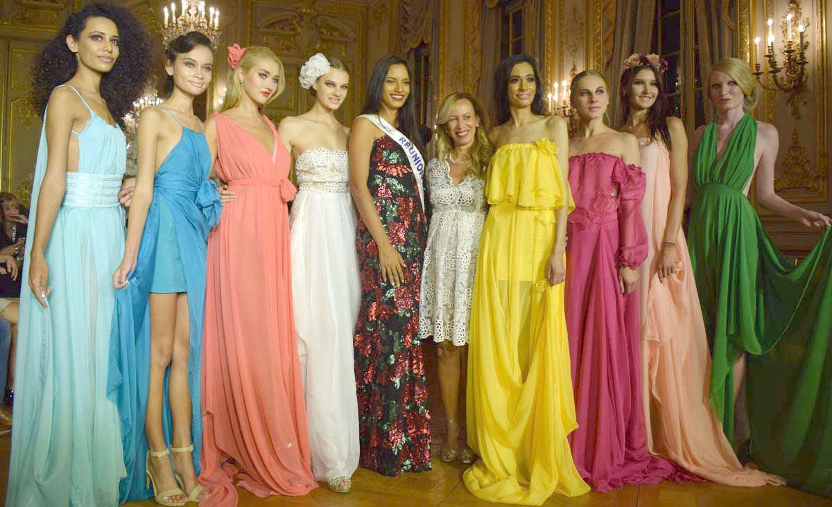 Avec Nadine Nectoux et les mannequins