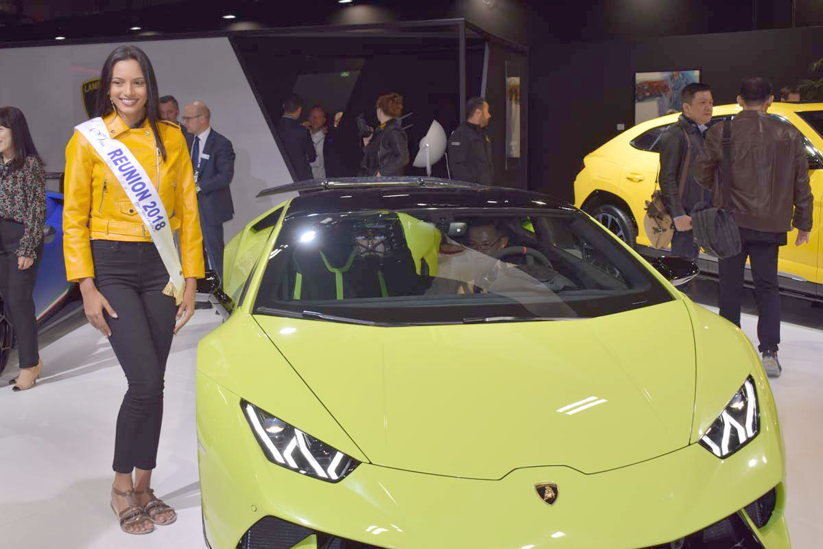 Miss Réunion 2018 au Mondial de l'Auto à Paris