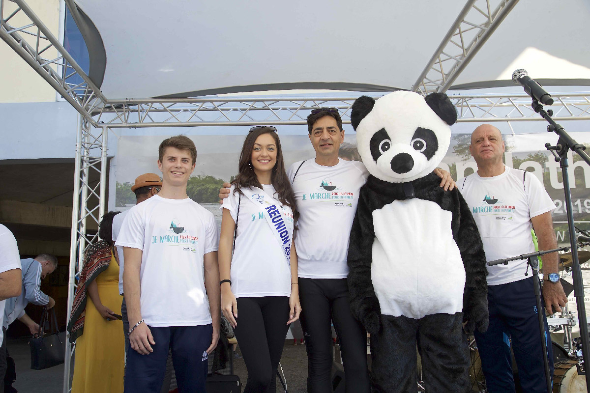 Miss Réunion 2019 et ses dauphines au Pandathlon 2019 à l'Entre-Deux