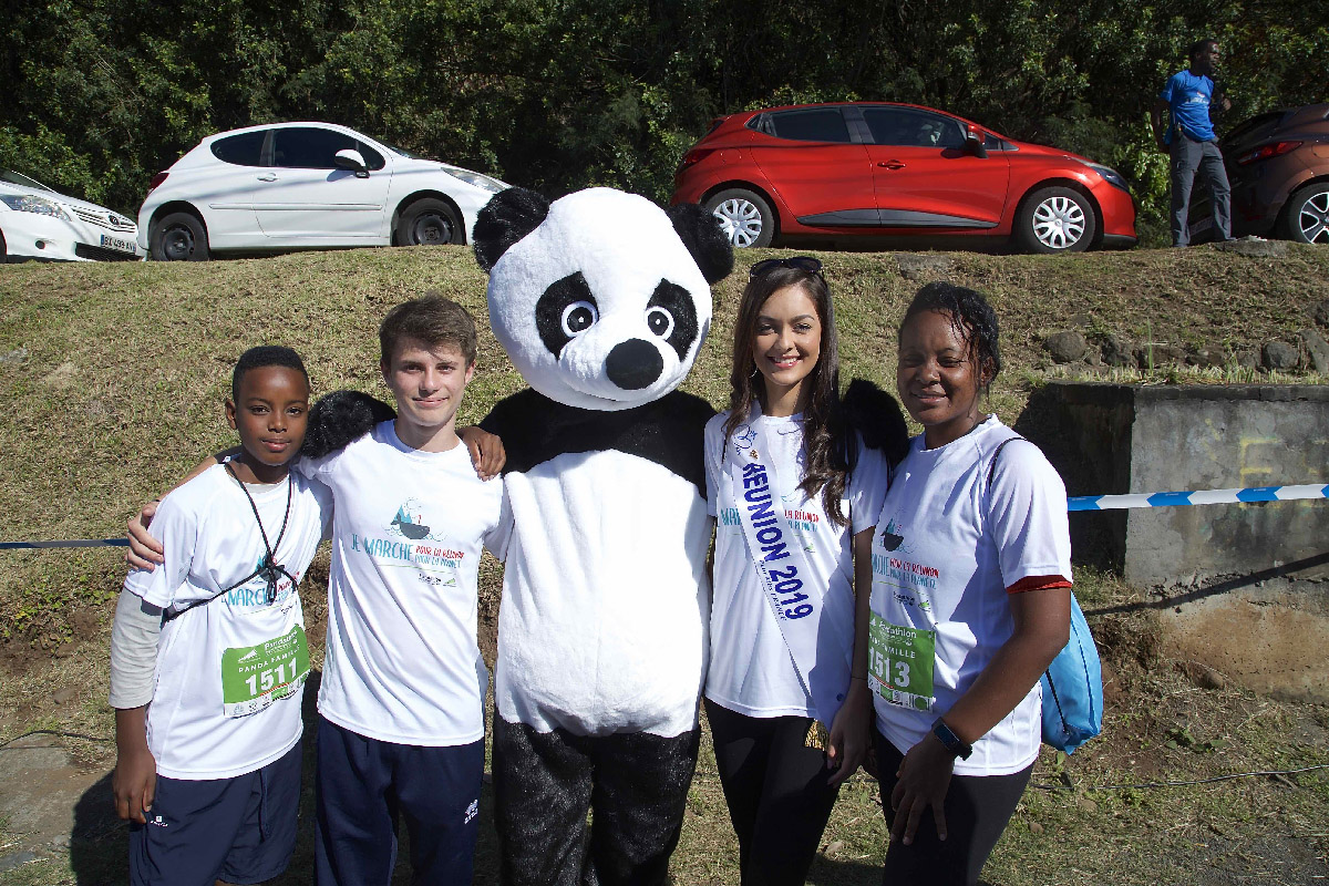 Miss Réunion 2019 et ses dauphines au Pandathlon 2019 à l'Entre-Deux
