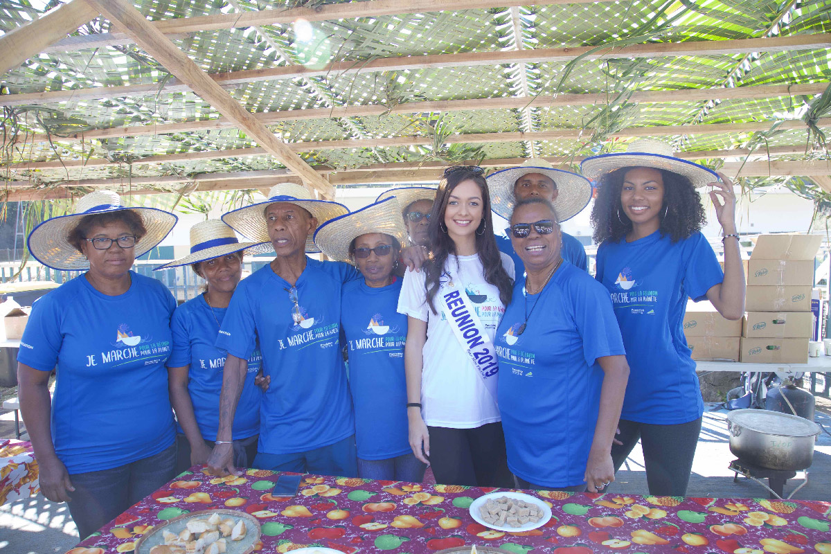 Miss Réunion 2019 et ses dauphines au Pandathlon 2019 à l'Entre-Deux