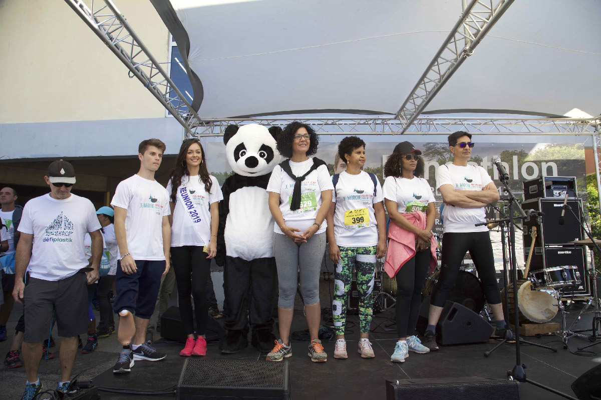 Miss Réunion 2019 et ses dauphines au Pandathlon 2019 à l'Entre-Deux