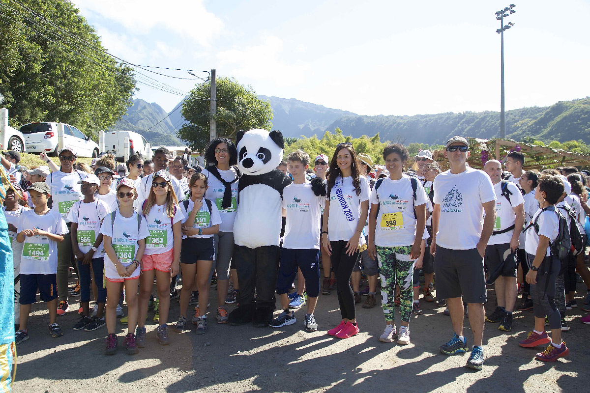 Miss Réunion 2019 et ses dauphines au Pandathlon 2019 à l'Entre-Deux