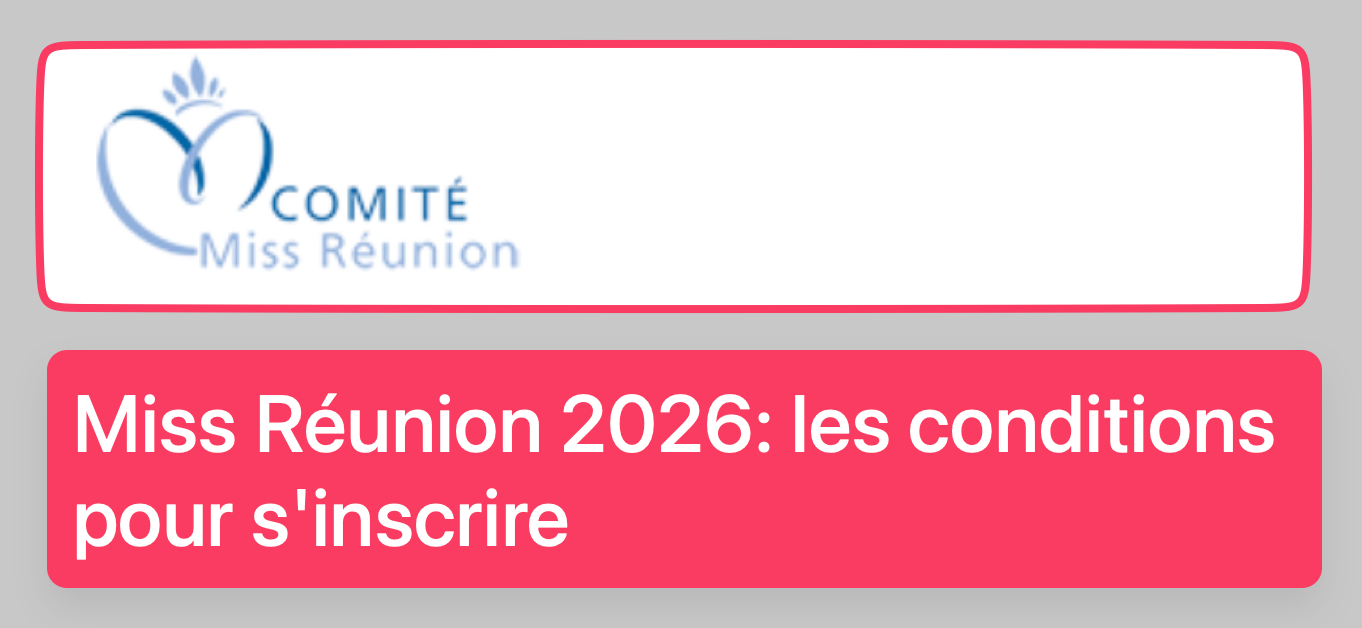 Miss Réunion 2026: les conditions pour s'inscrire