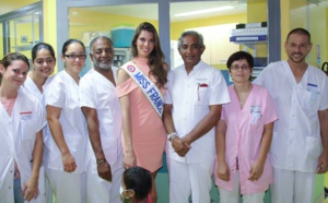 Iris Mittenaere au CHU pour les enfants malades