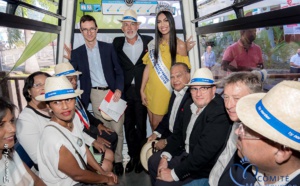 Audrey Chane Pao Kan inaugure la cabine du téléphérique de la Cinor