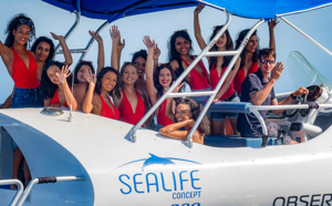 Les candidates Miss Réunion 2021 à bord du Visiobul